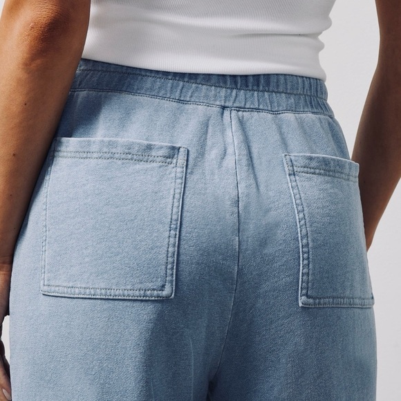 Monrow Indigo French Terry Light Blue Wide-Leg Pants 
Size M - Picture 5 of 8